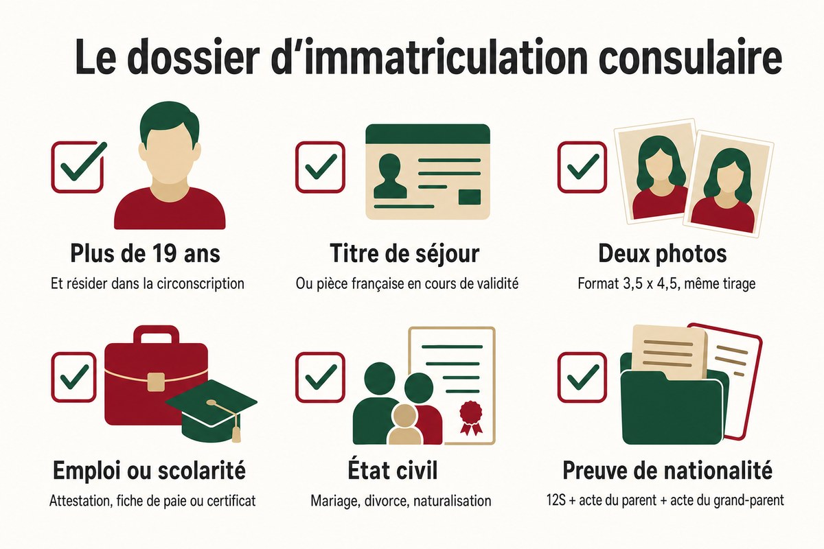 Le dossier d’immatriculation consulaire