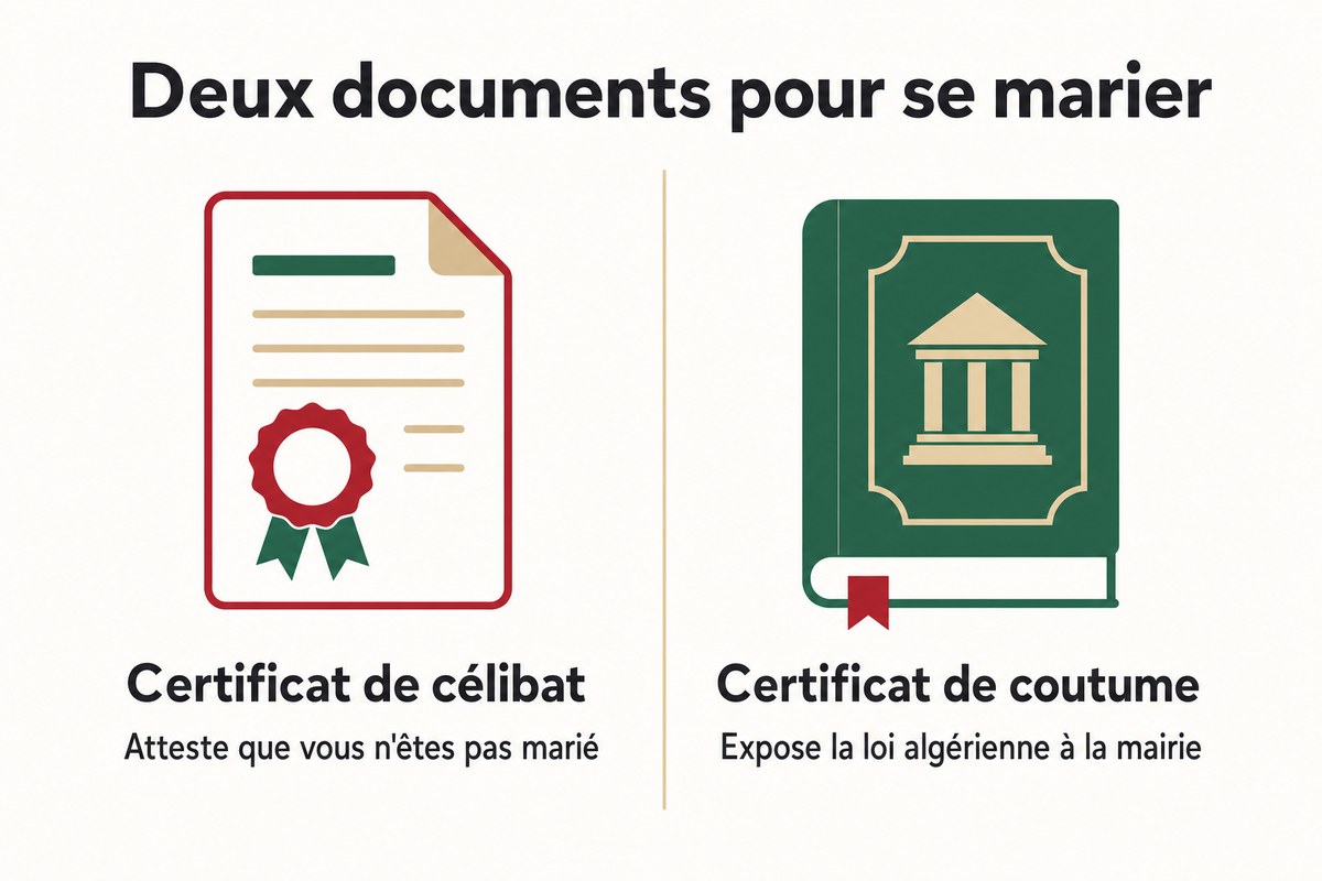 Deux documents pour se marier